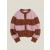 Foxtail Stripe Cardigan Brown Pink | Women’s YMC