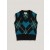 Heidi Argyle Knit Vest Black Multi | Women’s YMC