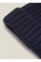  Gorro Cableami de Mohair Azul Marinho | Masculino YMC
