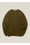  Suéter Suedehead de gola redonda verde escuro | Masculino YMC