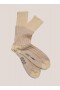  Csavart pamut munkazokni homokszínű | Női YMC