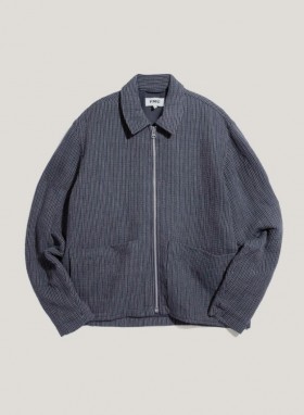  Bay City Textured Stripe Bomber Jacket Kék Férfi | YMC