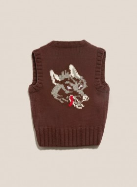  Heidi Wolf kötött mellény, barna | Női YMC