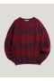  Suedehead Stripe Crew Neck Genser Burgunder | Herre YMC
