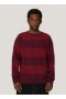  Suedehead Stripe Crew Neck Genser Burgunder | Herre YMC