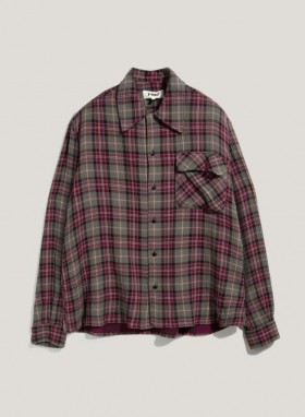 Wray Rutete Skjorte Burgunder Multi | Herre YMC