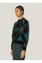  Kardigan Atomic Argyle Knit Black Multi | Damski YMC