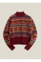 Sweter Bryter Fair Isle Burgundy Multi | Damski YMC