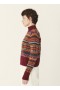 Sweter Bryter Fair Isle Burgundy Multi | Damski YMC