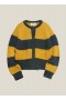  Kardigan Foxtail Stripe w kolorze granatowo-żółtym | YMC damski