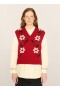  Kamizelka Heidi Flower w kolorze czerwonym | Damska YMC