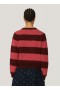  Sweter Jets Stripe Crew Neck w kolorze bordowym | Damski YMC