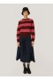  Sweter Jets Stripe Crew Neck w kolorze bordowym | Damski YMC