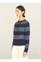  Sweter Jets Stripe Crew Neck w kolorze granatowym | Damski YMC