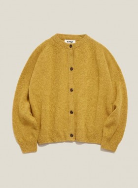 Kardigan Atomic Knit w kolorze żółtym melanżowym | YMC damski