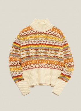  Bryter Fair Isle Jumper Cream Multi | Damski YMC