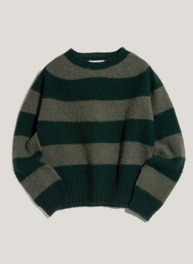  Sweter Jets Stripe Crew Neck w kolorze zielonym | Damski YMC