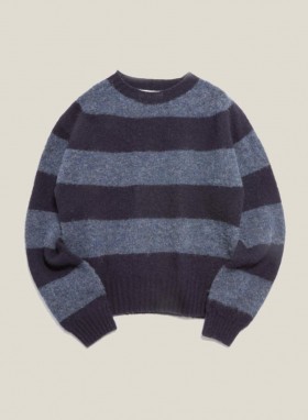  Sweter Jets Stripe Crew Neck w kolorze granatowym | Damski YMC