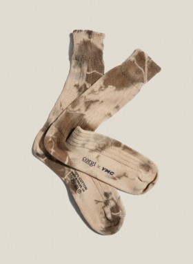  Skarpety bawełniane tie-dye w kolorze brązowym | Męskie YMC