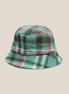  Kapelusz wełniany typu bucket, niebieski, wielokolorowy | YMC damski