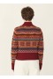 Bryter Fair Isle džemper bordo boje | Ženski YMC