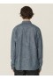  Camisa de chambray Earth Curtis, azul índigo claro | YMC para hombre