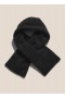  Bufanda de forro polar reciclado negra | YMC para mujer