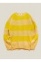  Jersey de cuello redondo a rayas Suedehead, color arena amarillento | YMC para hombre