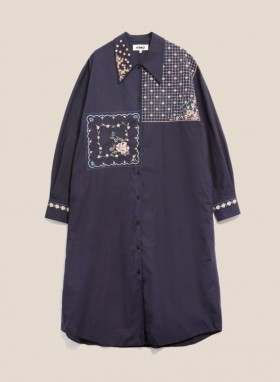  Vestido Judy Poplin Azul Marino | YMCA para Mujer