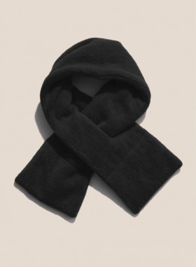  Bufanda de forro polar reciclado negra | YMC para mujer