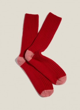  Calcetines de lana reciclada Royalties Benjamin Rouge | YMC para hombre