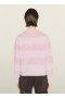  Jets Stripe Crew Neck Jumper Pink Lilla | Dame YMC