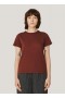  T-shirt Day en coton biologique bordeaux | Femme YMC