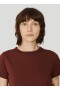  T-shirt Day en coton biologique bordeaux | Femme YMC