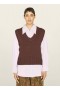  Gilet en maille marron Heidi Wolf | YMC pour femmes