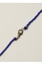  Collier long Nungwi en denim indigo et coquillages bleus | YMC pour hommes