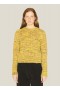 Pull col rond Pez Space Dyed jaune multicolore | Femme YMC