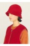 Bonnet Gilligan rouge en polaire recyclée | YMC femme