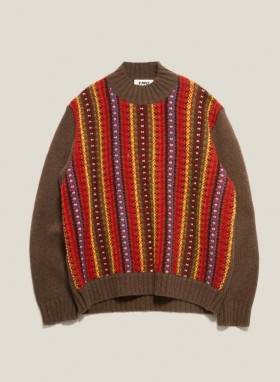  Pull rayé en laine Bluto multicolore | Homme YMC