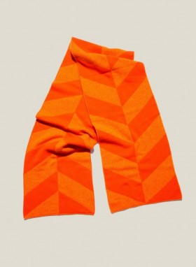  Écharpe en laine à chevrons orange chiné | YMC pour homme