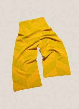  Écharpe en laine à chevrons jaune chiné | YMC pour homme