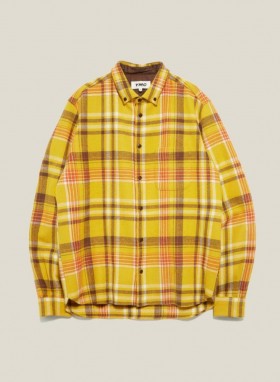  Chemise en laine Dean jaune multicolore | Homme YMC