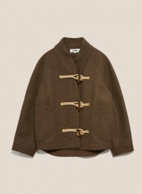  Duffle-coat Erkin Melton en laine marron | Femme YMC