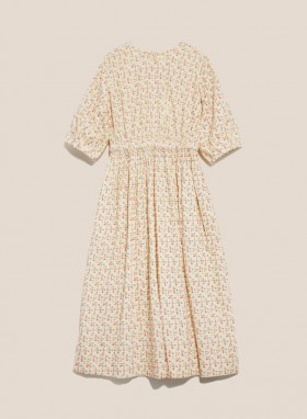  Robe en velours côtelé Garden, écru multicolore | YMC Femme