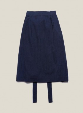  Jupe George en seersucker indigo | Femme YMC