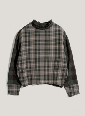  Haut à carreaux vert multicolore Gia | Femme YMC