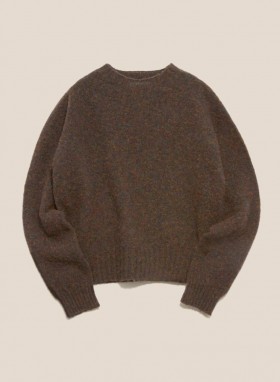  Pull col rond Jets marron multicolore | Femme YMC