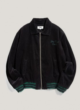  Veste de baseball Jets en velours côtelé brodé noir | YMC pour homme