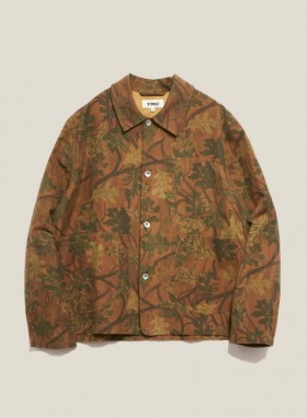  Veste de travail en sergé de coton marron multicolore | Homme YMC