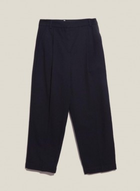  Pantalon en flanelle bleu marine | Femme YMC